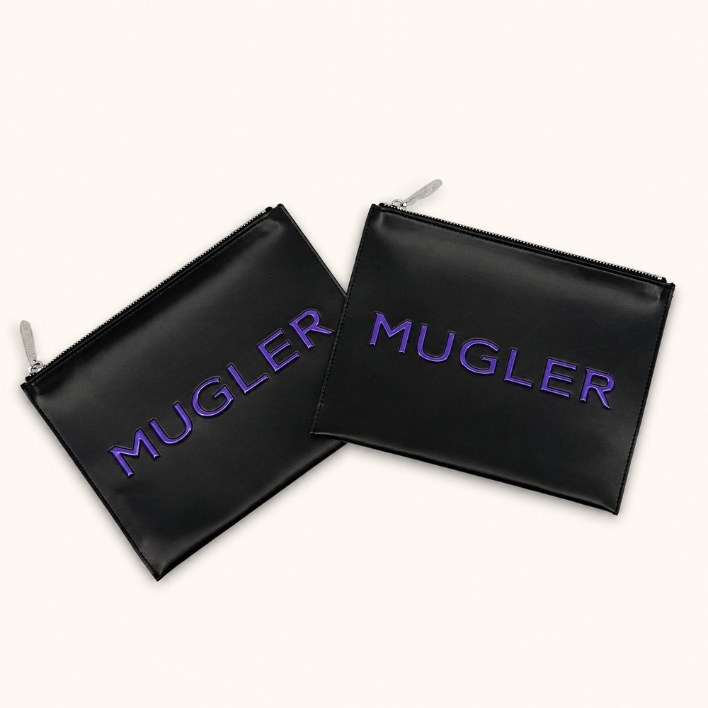 NEW Mugler Parfums Alien Extraintense Cosmetic Travel Pouch Bag Goth Cyber Angel